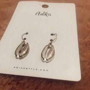 Adika Silver Cowry Shell Earrings